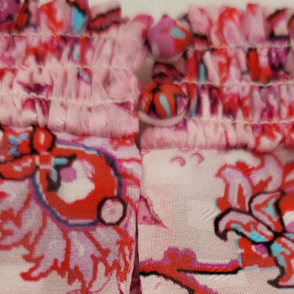 Ecru Ombre Mandala Pink Halter Silk Blend Top Size Small - Picture 11 of 16